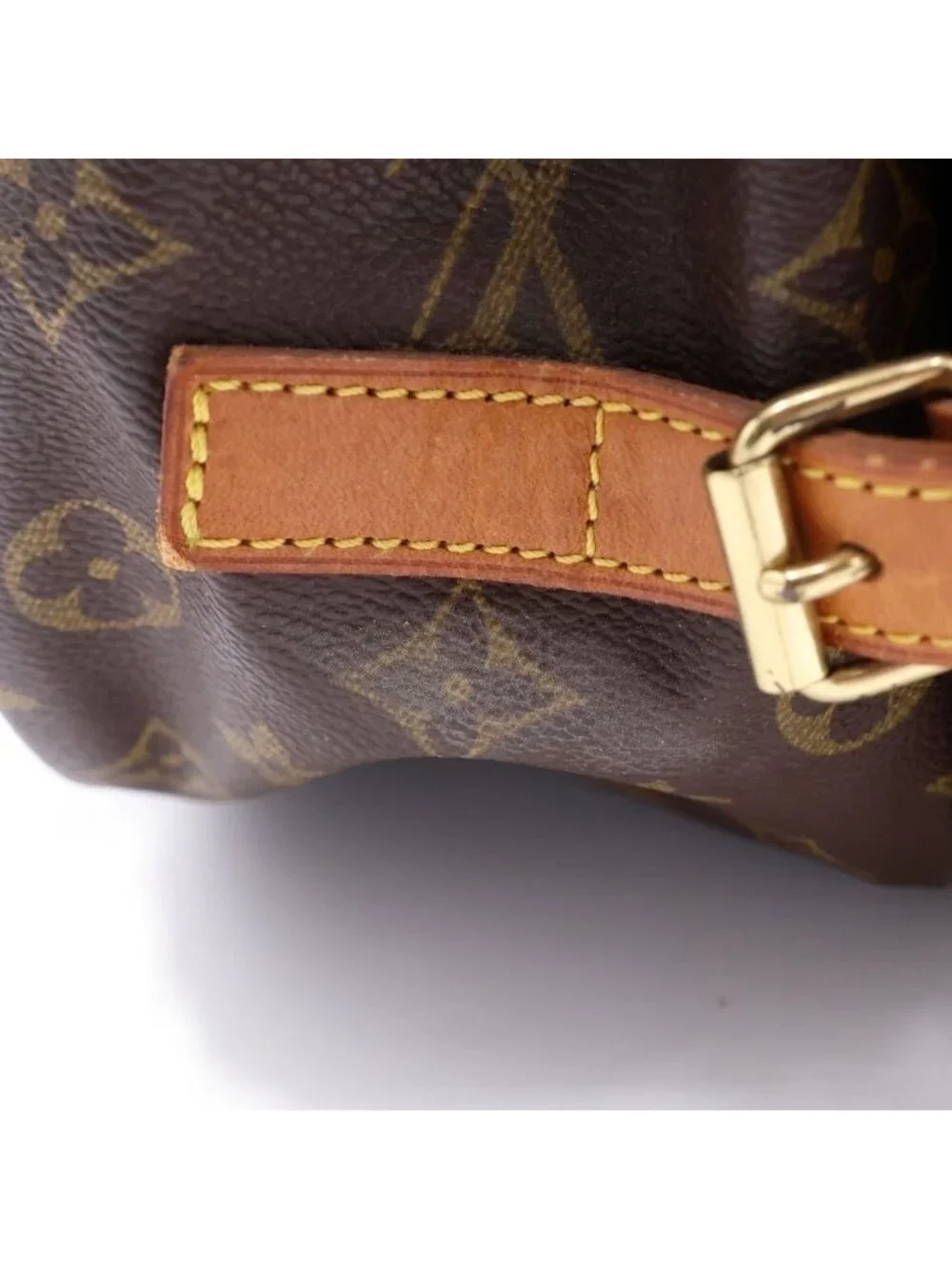 Louis Vuitton Monogram Saumur 35 Shoulder Bag Brown Leather Gold